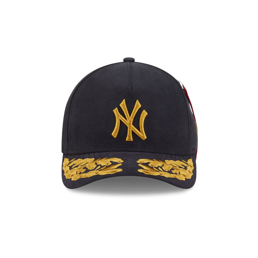Alpha Industries x New York Yankees Black 9FORTY M-Crown A-Frame Snapback Hat